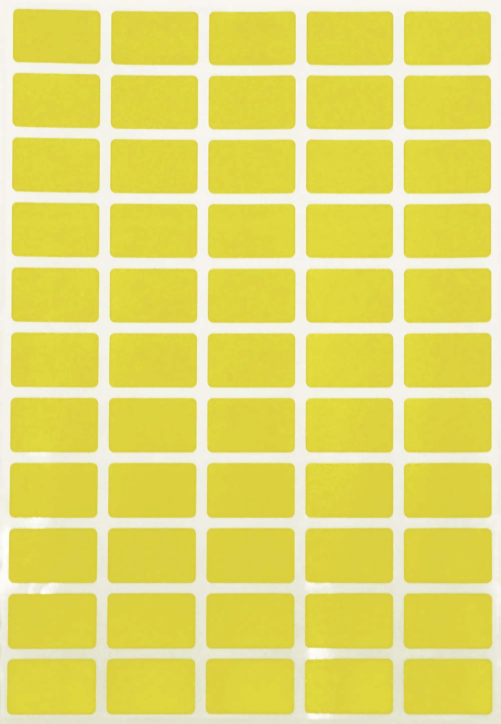 Yellow Removable Rectangular Color Labels 25.5mm x 16mm- Color Coding Stickers (2.55cm x 1.6 cm) 550 Pack by Royal Green — image 1