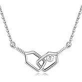 YAFEINI Pickleball Necklace S925 Gold Plating Pickleball Paddle And Ball Pendant Necklace Sports Jewelry Gifts For Women Pickleball Lovers (SILVER)