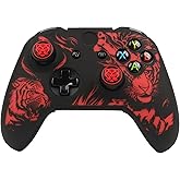Tiger Controller Skin Cover Compatible with Xbox one Controller, RALAN Protector Case, Customised Thumb Grips Caps