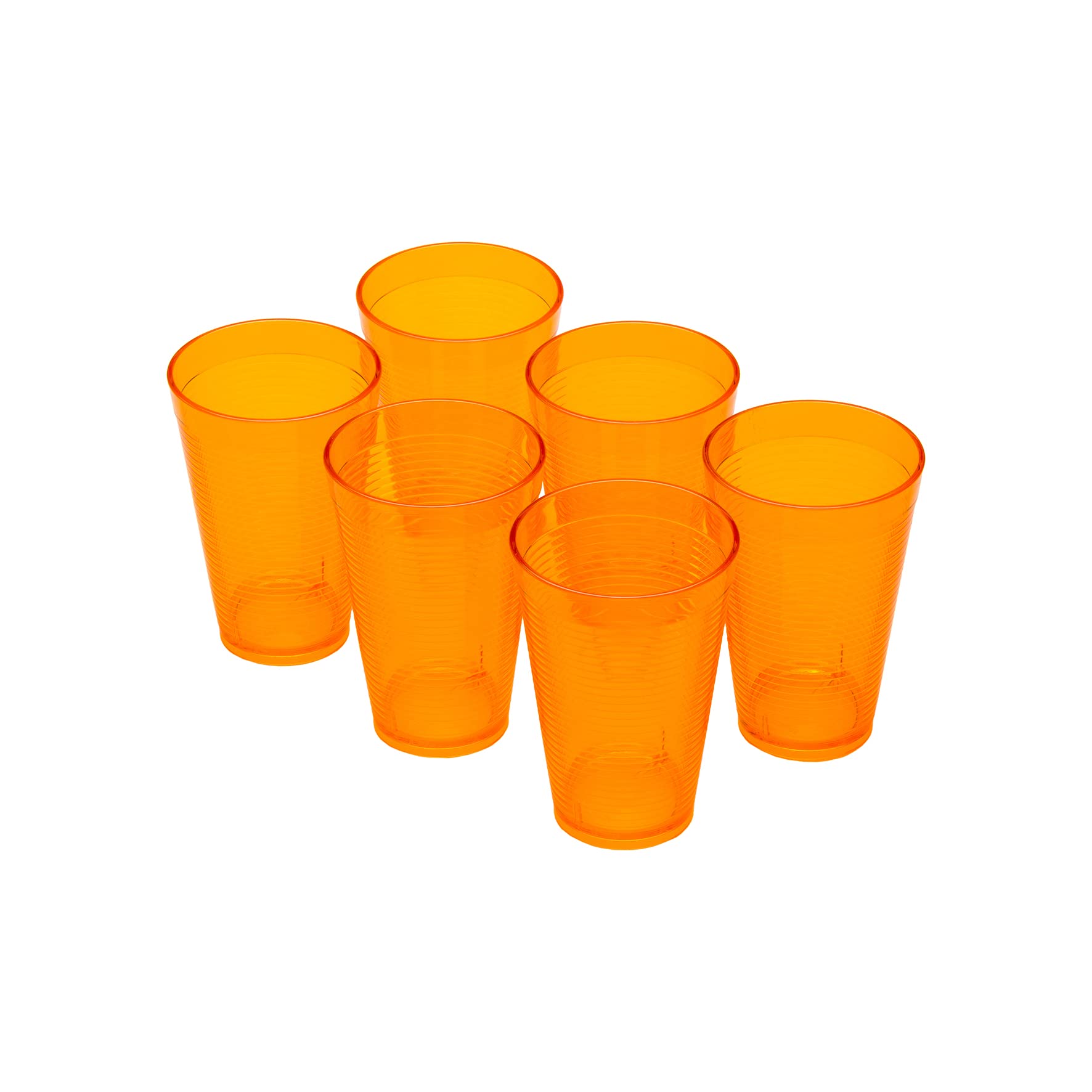 Omada Design 6 Cocktail/Beverage Glasses 400 ml, Stackable, Shatterproof, Plastic for Outdoor Use, Samba Line