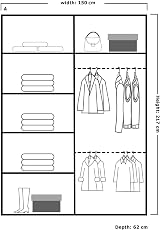Sliding Wardrobe 4U Free Standing 150cm Oak With Half Mirror Door view 4