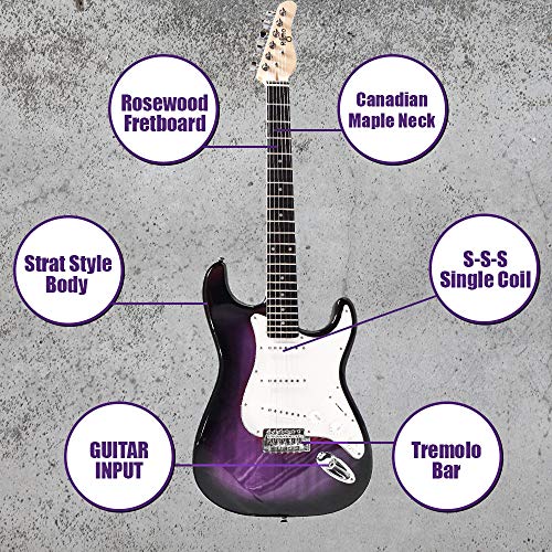 Complete 39 Inch Guitar and Amp Bundle Kit for BeginnersStarter Set