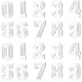 2 Sets Number Patches Set Number Appliques 0-9 Iron On Stickers Sew On Decals Iron On Numbers for Jerseys Varsity Jacket Fabric Embroidered DIY Decorations Craft Project Accessories 2.0 Inch(White)