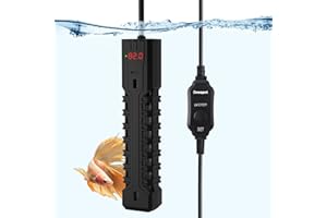 Devopet 200W Aquarium Heater, Adjustable Fish Tank Heater, with Digital Display, Overheat Protection & Dry Run Protection, fo