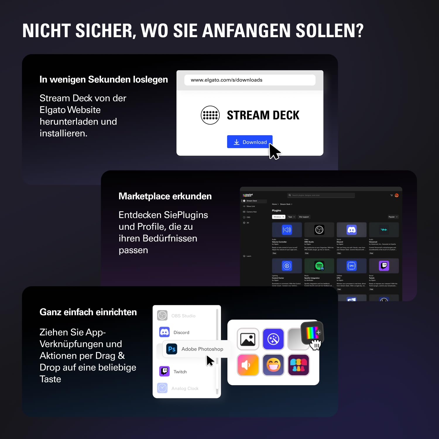 Elgato Stream Deck MK.2 White – Studio-Controller, 15 Makrotasten, auslösen von Aktion in Apps und Software wie OBS, Twitch, YouTube und anderen, für Mac und PC 8