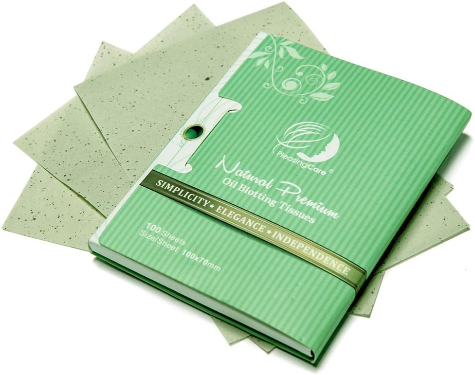 Natural Green Tea Oil Absorbing Tissues, 200 Counts in 2 Pack, Premium Face Oil Blotting Paper, Take 1 Piece Each Time Design - Image 5