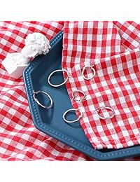 Sllaiss 3 Pairs Sterling Silver Round Hoop Earring for Women Girls Lightweight Click-Top Hoop Earring Hypoallergenic 10-20MM