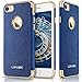 LOHASIC for iPhone 7 Case, Premium Leather Flexible Soft Bumper Cover Non Slip Shockproof Protective Cases Compatible with iPhone 7 - [Ink Blue, 4.7