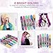 HAIR CHALKS SET: 6 Colorful Hair Chalk Pens Edge Chalkers.Halloween Christmas party, Temporary Color with All Ages. Makes a Great Birthday Gifts, Works on All Hair Colors