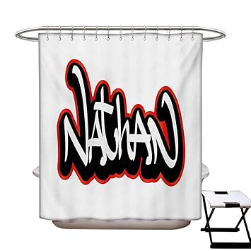 Amazon Com Nathan Shower Curtains Fabric Artistic Boys Name