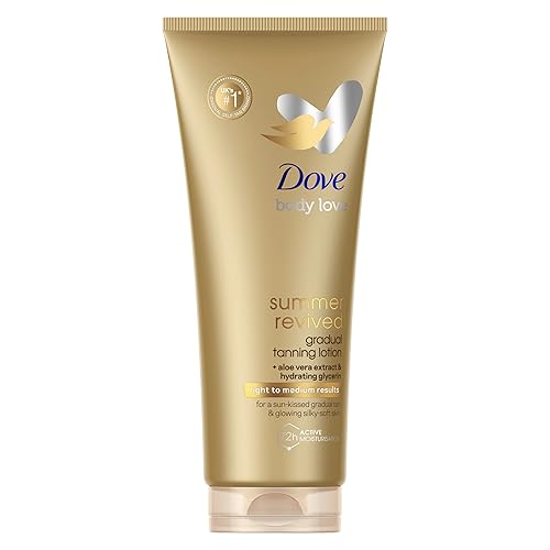 Dove Light to Medium Self Tan Lotion 1 Gradual Tan Lotion For Sun-Kissed Skin Tanning Lotion For All Skin Types 200 ml