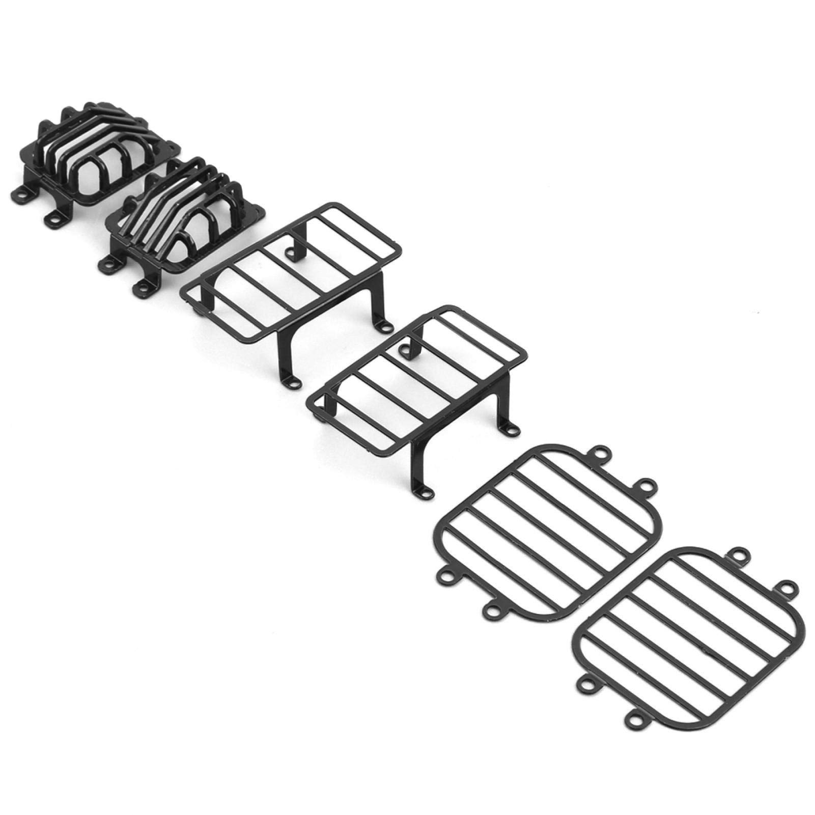 Voluxe Front Light Cover, 6Pcs Set Rear Side Light Cover Headlight Guard Kit for TRAXXAS TRX-4 G500 TX-6 G63 1/10 RC Car Car Light Car Cover