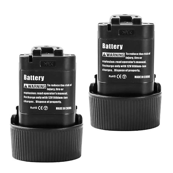 Topbatt 2 Stück BL1013 10,8V 2,0Ah für Makita Ersatzakku Lithium BL1014 194550-6 194551-4 DF030DW DF030D DF030DWX DF330D TD09