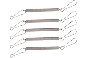 BANYUP 3.1in Spring with Clips Metal Springs 2 Clips Cage Accessories for Small Animal Hamster Guinea Pigs Water Dispenser Water Bottle Clip On Holder