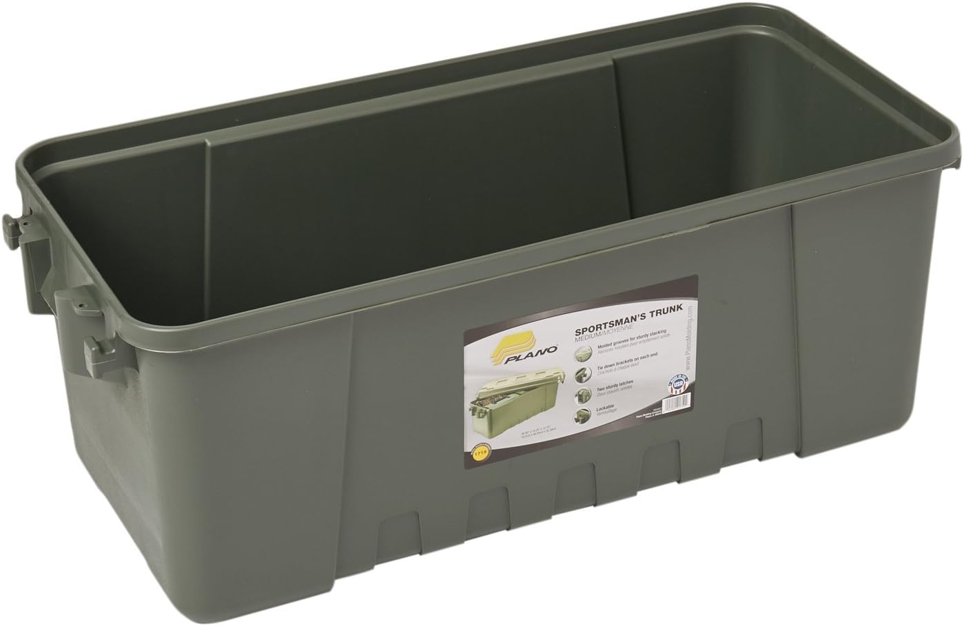 PLANO Sportsman's Trunk, Medium 64ltr,Olive Drap Green, Military-Grade Storage Box with Lid, Heavy Duty, Large - Image 3