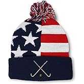 Custom Pom Pom Beanies for Women Field Hockey Sport A Skull Cap Winter Hats for Men Acrylic One Size