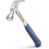 ESTWING Curved Claw Hammer, 16 oz Smooth Face, Shock Reduction Grip, E3-16C | Made in USA, Curved Claw Leverage, Built For The Pro, Forged In One Piece, Patented Shock Reduction Grip