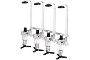Grcfumo 4 Bottle 30 ml Wall Mounted Liquor Dispenser, Cocktail Tap, Beverage Stand Revolving Dispenser Rack for Bar and Kitch
