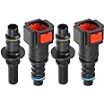 A ABSOPRO Car Fuel Line Hose Quick Release Connector Straight Kit 5/16" 7.89mm SAE to 5/16" 8mm Disconnect Hose Plastic Red (