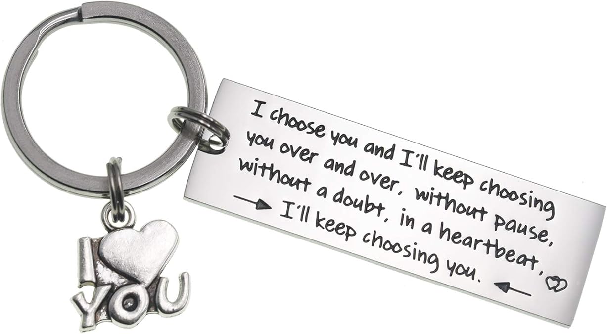 to my husband i choose you keychain