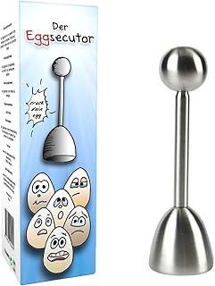Der Eggsecutor ★ Eierköpfer aus hochwertigem Edelstahl I zeitsparender Eierschneider ★ Bonus: Gratis eBook mit unwiderstehlichen Eier Rezepten