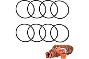 OLAWIS 8 PCS RV Sewer Hose Replacement Gaskets 39834 for Camco Rhino Flex/Revolution Easy-Slip Rubber Seal Fittings for Bayonet and 4-in-1 Replacement,Make sure the pipeline is sealed and odorless