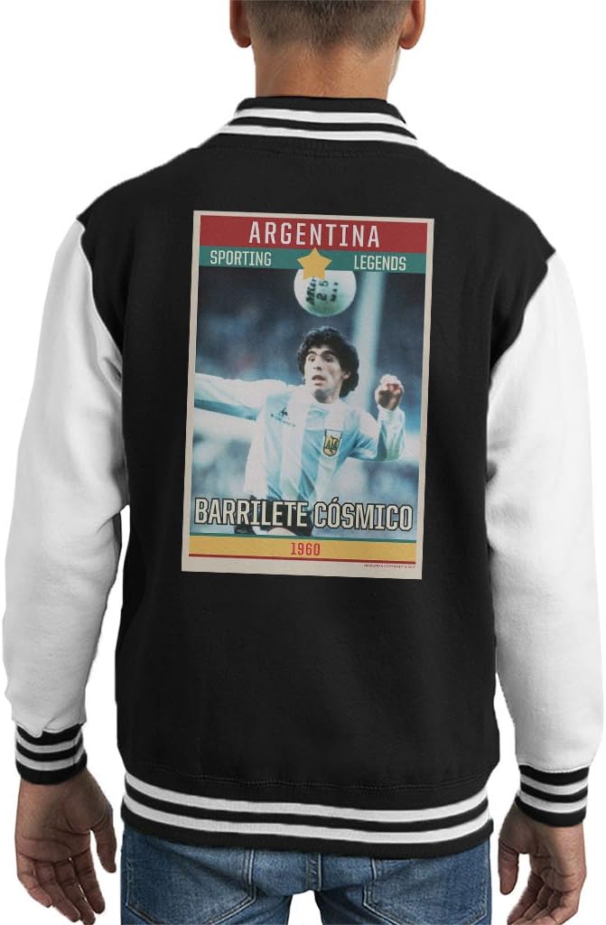 Sporting Legends Poster Argentina Diego Maradona World Cup 1960 Kid's Varsity Jacket