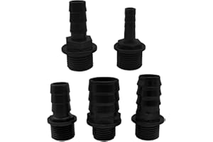 LOVEIYSP Lovelysp Nozzles Kit for Fountain Pump 5 Sizes Plastic Nozzle Replacement Adapters（5-Piece Set）-1 Set