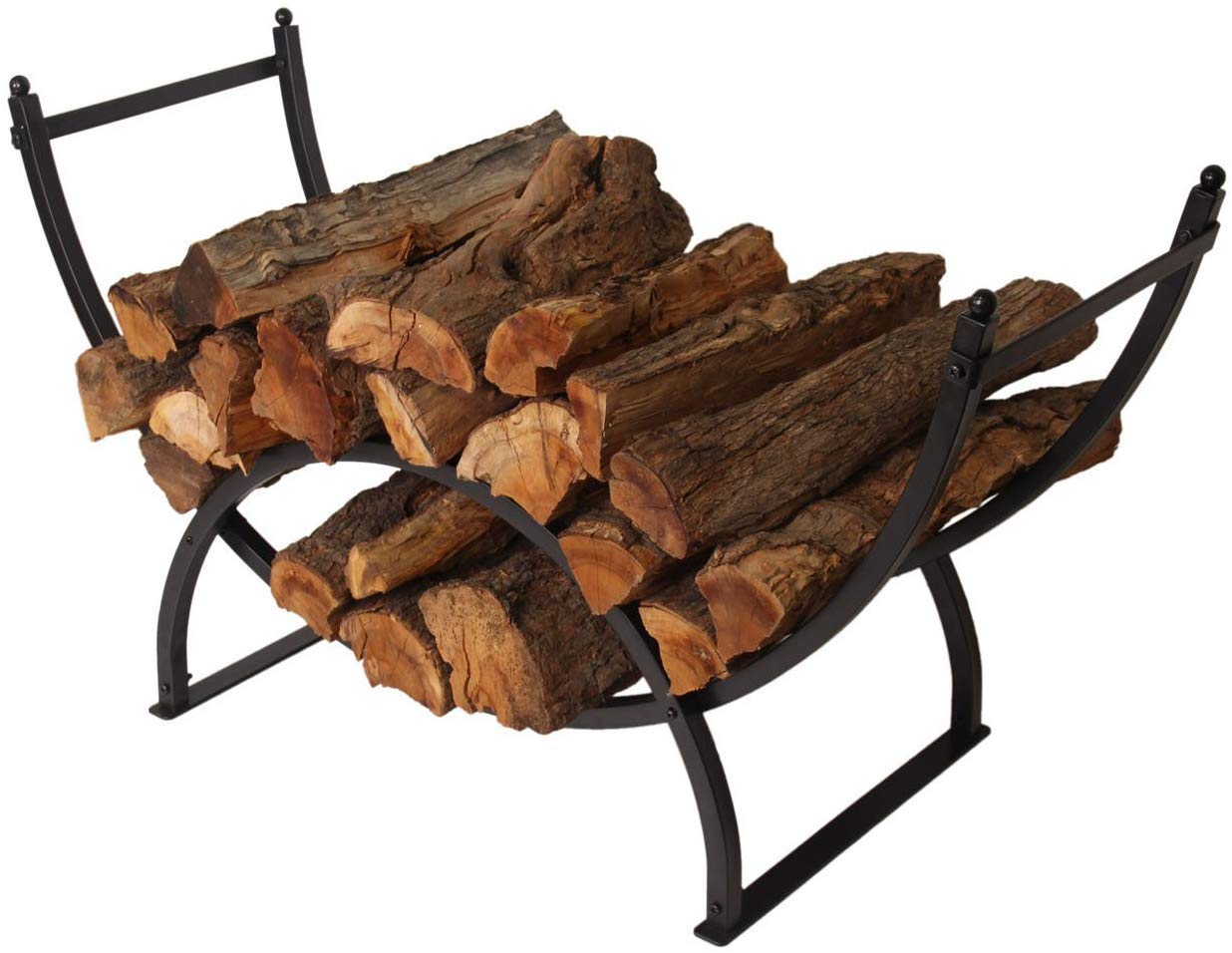 PATIO WATCHER 3Foot Curved Firewood Rack Log Rack Firewood Storage Log