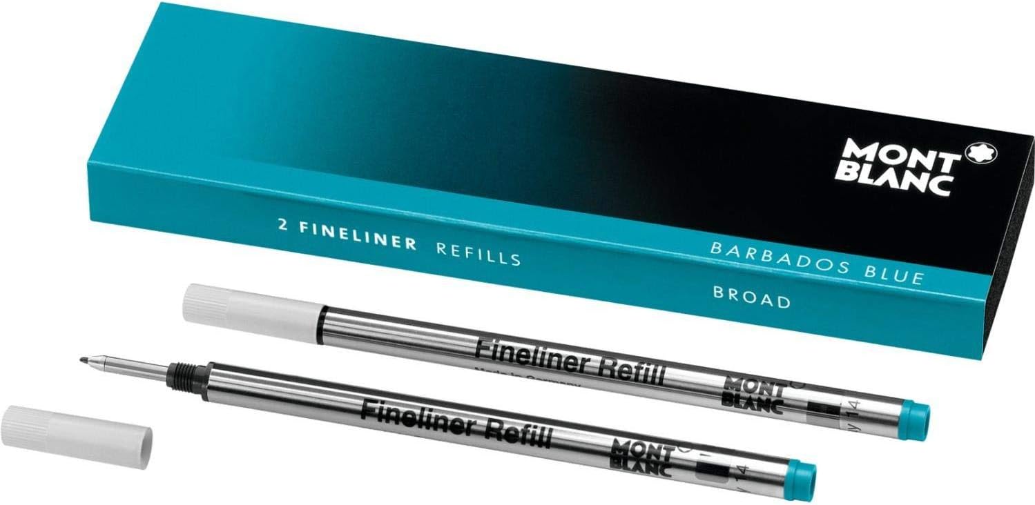 Montblanc Fineliner Refills (B) Barbados Blue 111444 Pen Refills for