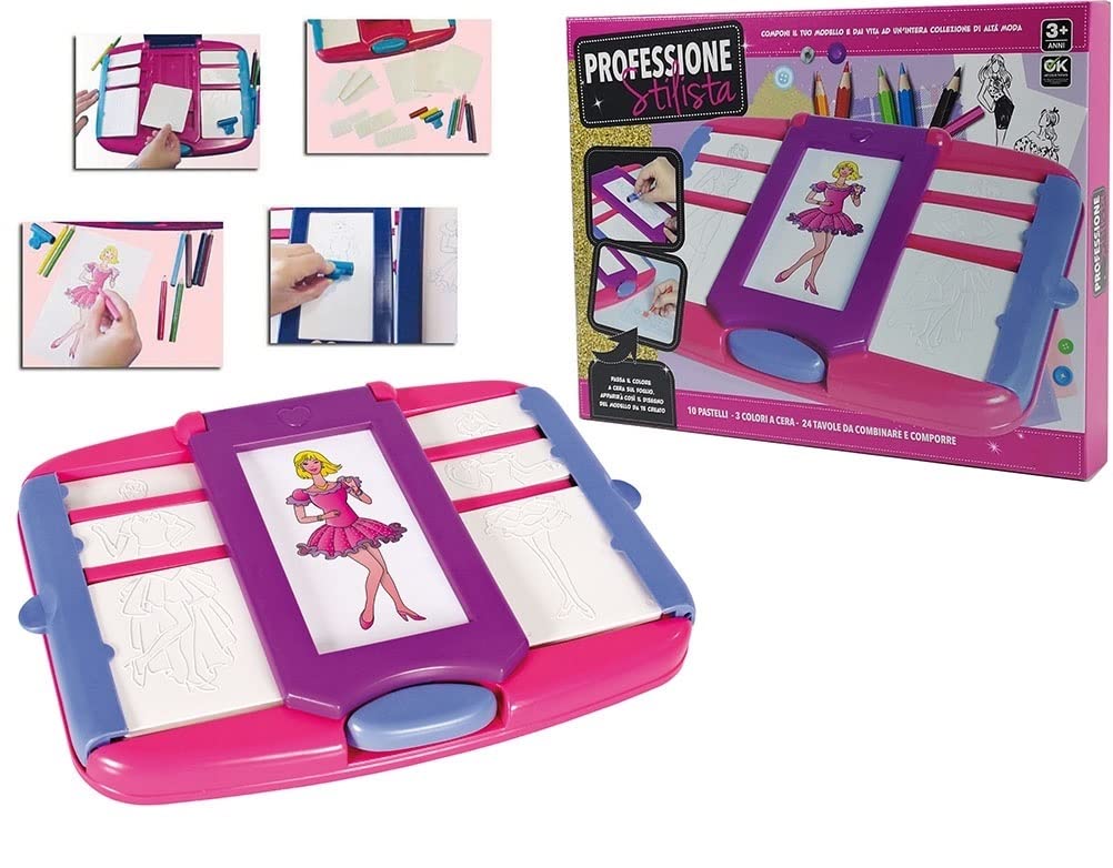 Generico Fashion Design Kit: Create Clothes & Models - Fashion Designer Kit for Adults - Unisex - Wax-Based Coloring Method - 34 Pieces - Not Foldable