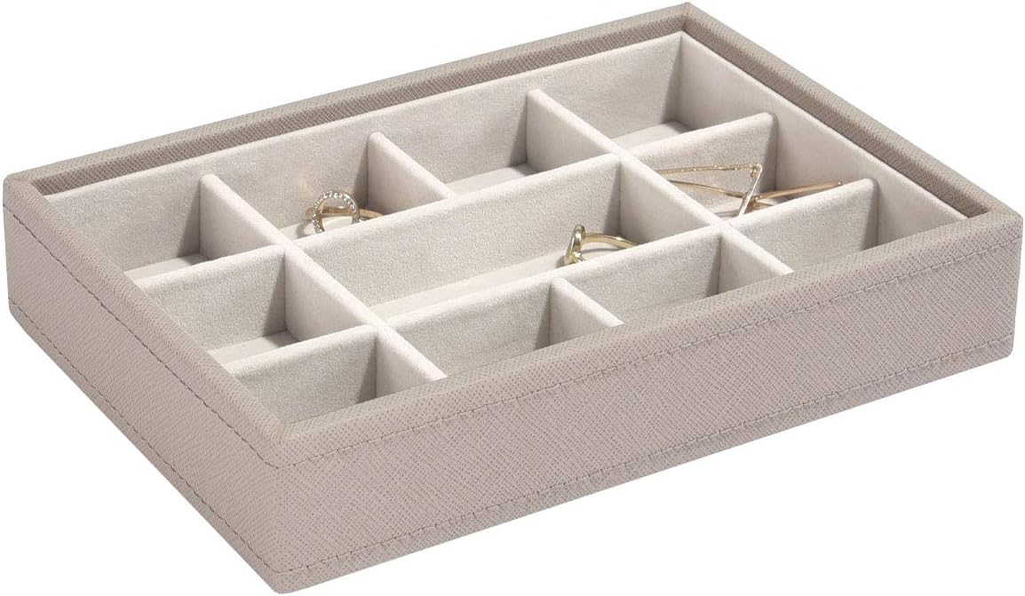 Stackers Taupe Mini Jewellery Box Trinkets Layer, 18 x 3.7 x 12.5 cm - Image 4