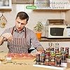 Semlos Expandable Spice Rack, 3-Tier Seasoning Shelf, Non-Slip Flavoring Organizer for Kitchen Pantry Cabinets Cosmetics…