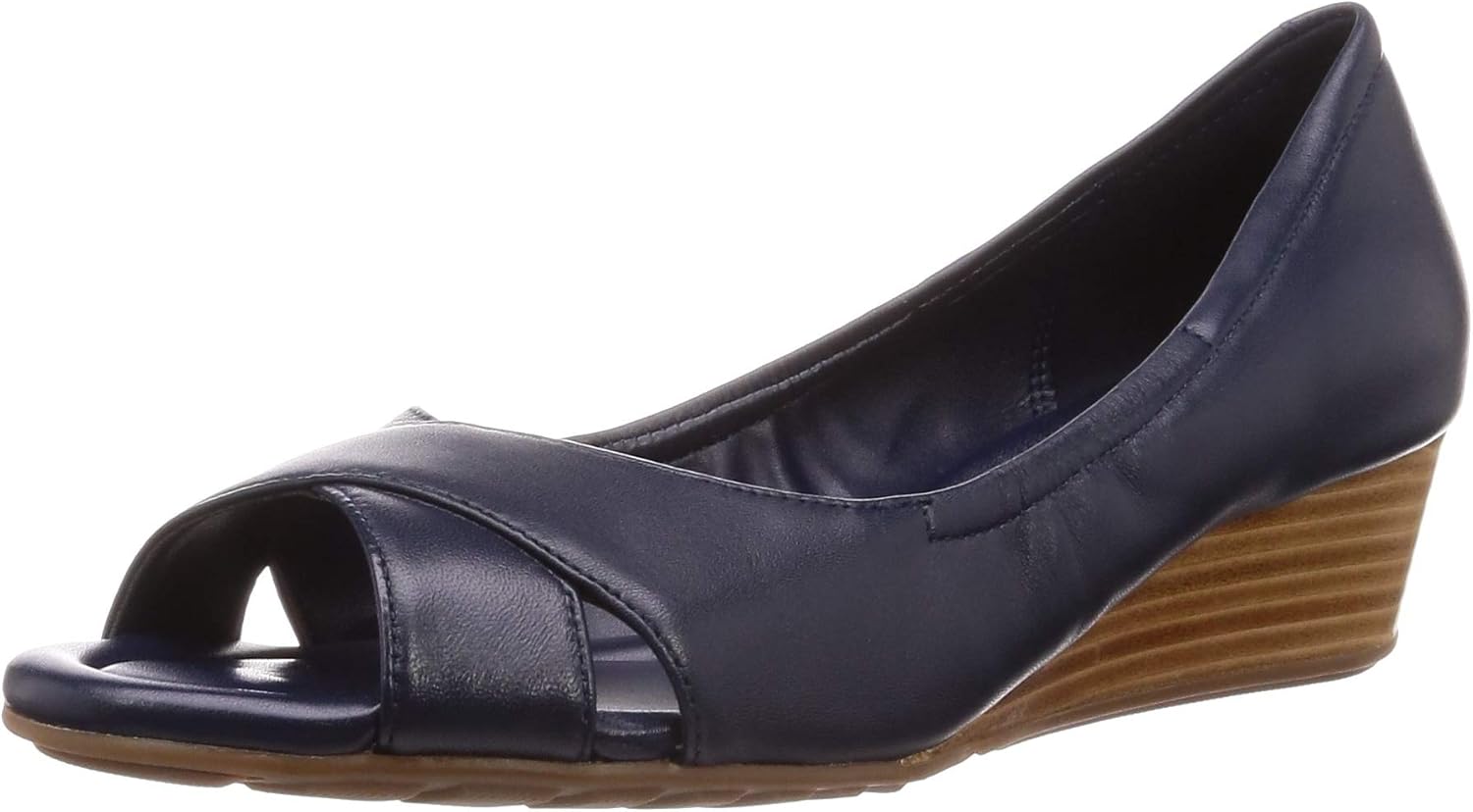 melina criss cross open toe wedge