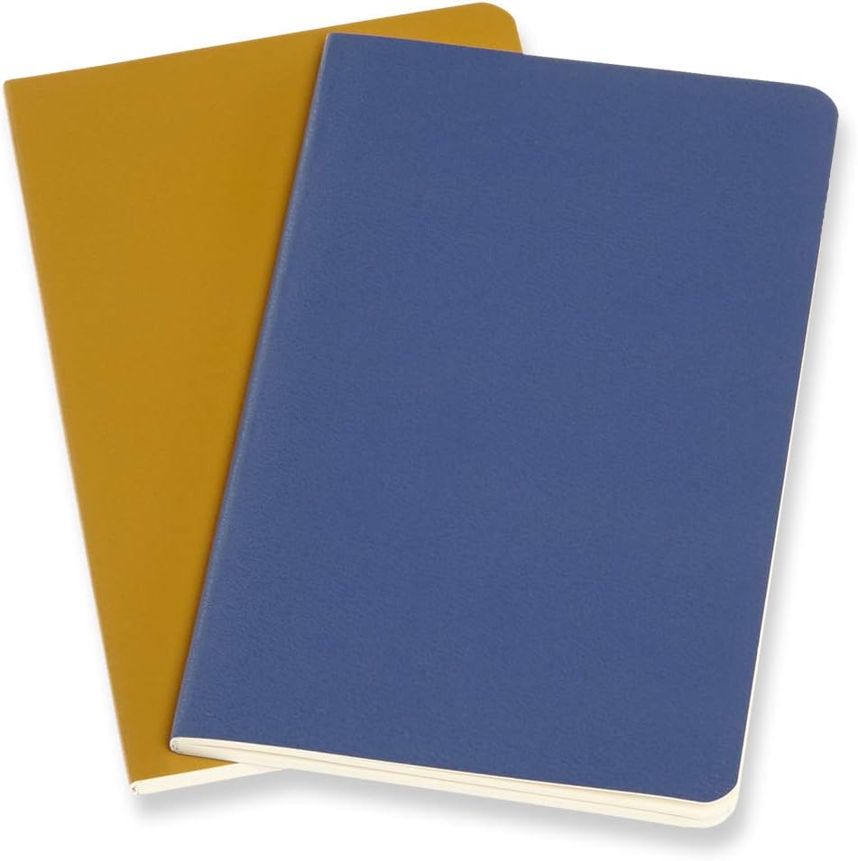 Moleskine Volant Journal, Set of 2 Notebooks With Detachable Ruled Pages, Soft Cover, Blue and Amber, Pocket Format 9 x 14 cm - Image 3
