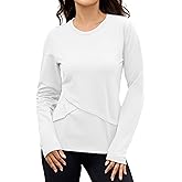 KevaMolly Womens Thermal Workout Tops Long Sleeve Fleece Shirts Running Athletic Base Layer Cold Weather Gear Back Reflective