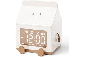 Digital Alarm Clock[USB Charge] for Boys Girls Children, Junnom [New Version] Cute LED Alarm Clocks for Kids for Bedroom and 