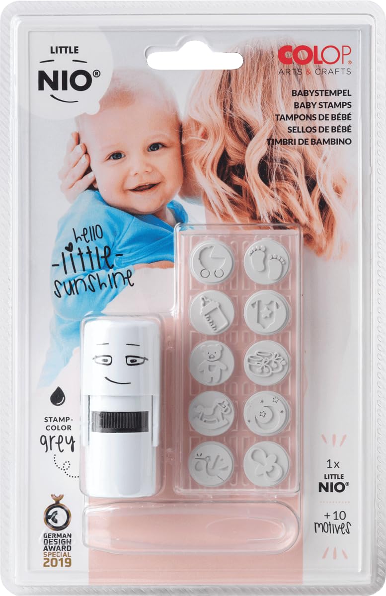 Little NIO - Baby | NIL002 | 10 Stamps in 1 | Mini Stamps for Crafting, Card Marking and More
