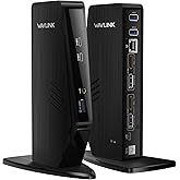 WAVLINK USB C Docking Station Dual Monitor, Dual 5K/4K@60Hz Displaylink Docking Station for M1/M2/M3/M4 Mac or Windows, 13-in