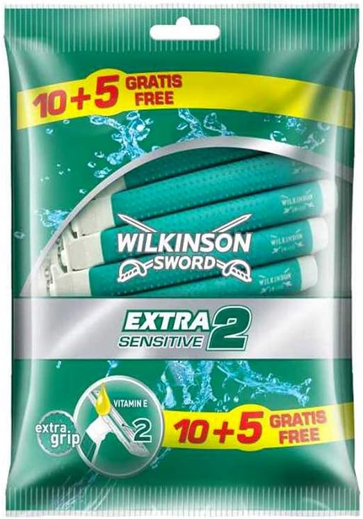 Wilkinson Sword Extra 2 Sensitive Herren Einwegrasierer, 10 + 5 St, 2er Pack Amazon.de