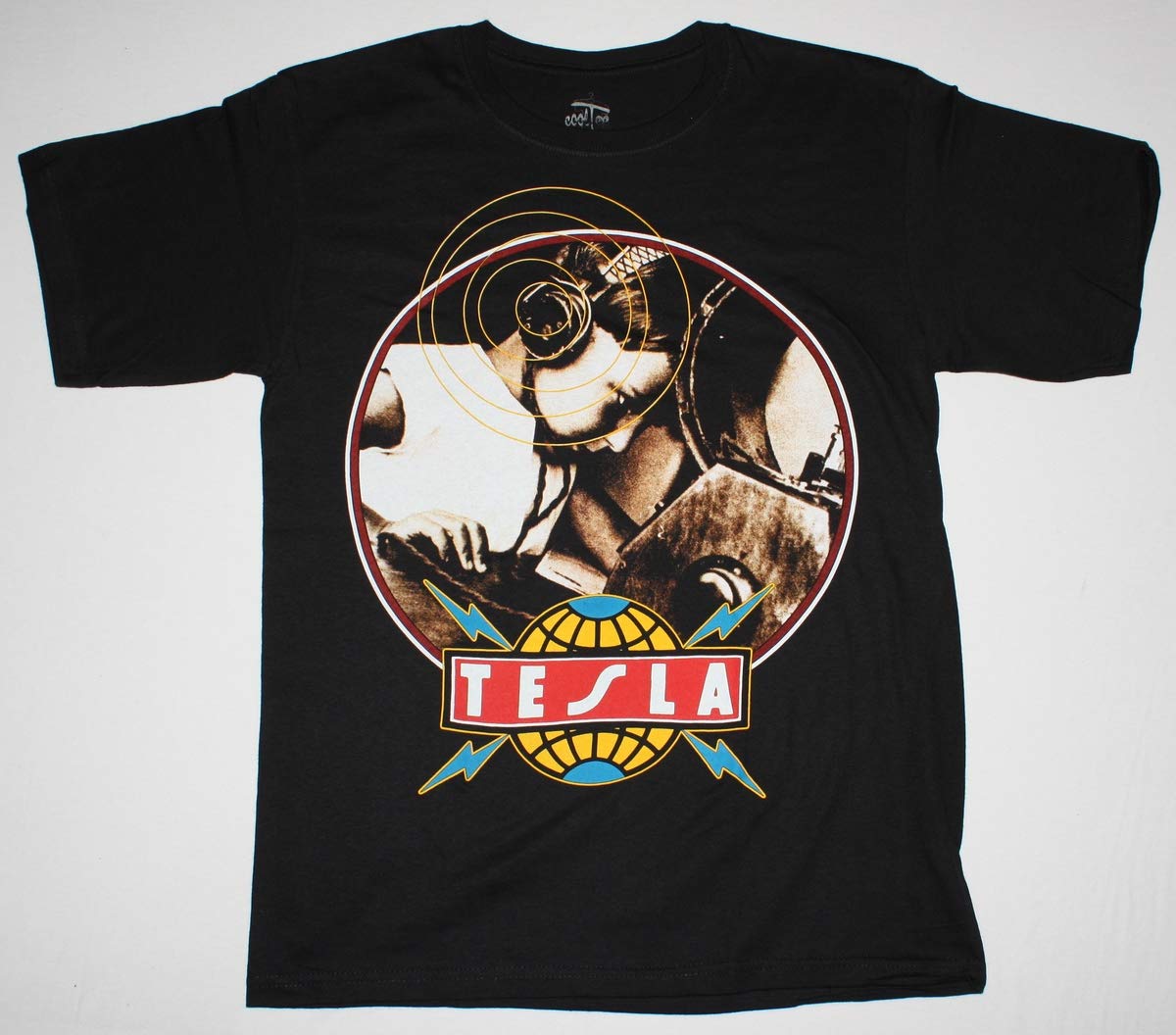 Tesla Band T Shirt Vintage 80s 1987 1988 January February Tour Made In