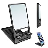 NZRAQK Folding Cell Phone Stand Foldable Phone Holder for Desk Compatible with Phone 15 14 13 12 11 Pro Xs Xs Max Xr X 8 Nintendo Switch Fits All Smart Phones Black