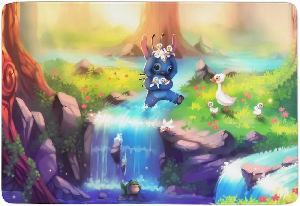 Anime Lilo Cartoon Stich Korallen Samt Weich Modern Flauschig