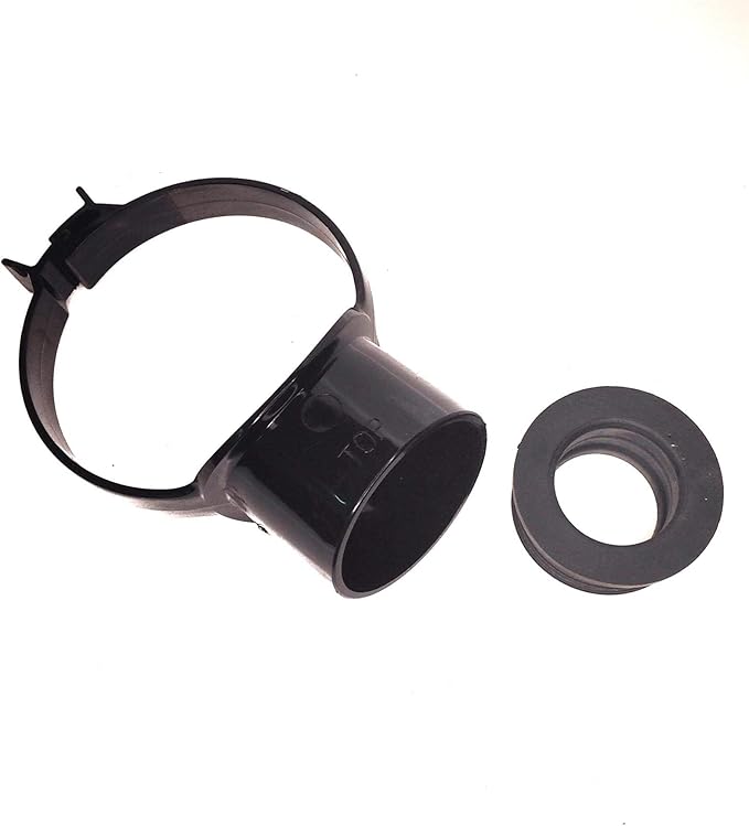 Floplast Soil Pipe Black Strap Boss with 40mm Rubber Boss Adapter