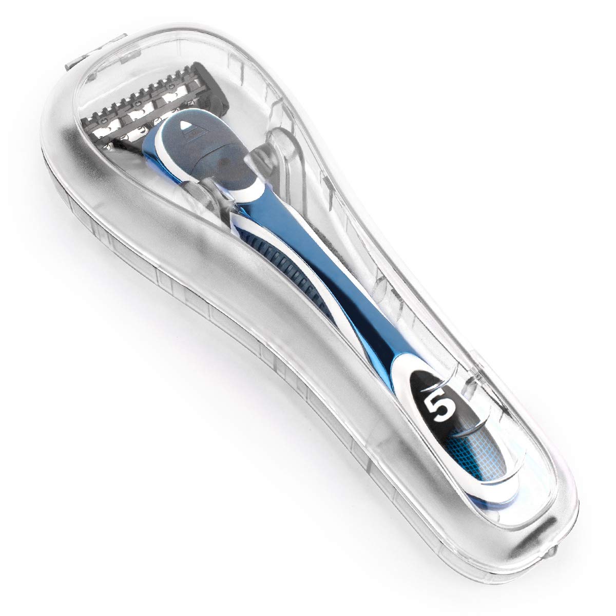 Qshave Portable Travel Razor Protector Case for Manual Razor System (6.41" x 2.4" x 1.18"), 1PC