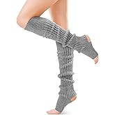 FGZ Long Leg Warmer 80s Party Ribbed Knit Outfits for Women Girls Fashion Socks Accessories