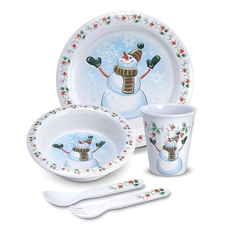 Amazon.com: pfaltzgraff Winterberry melamina 5 pieza Kids ...