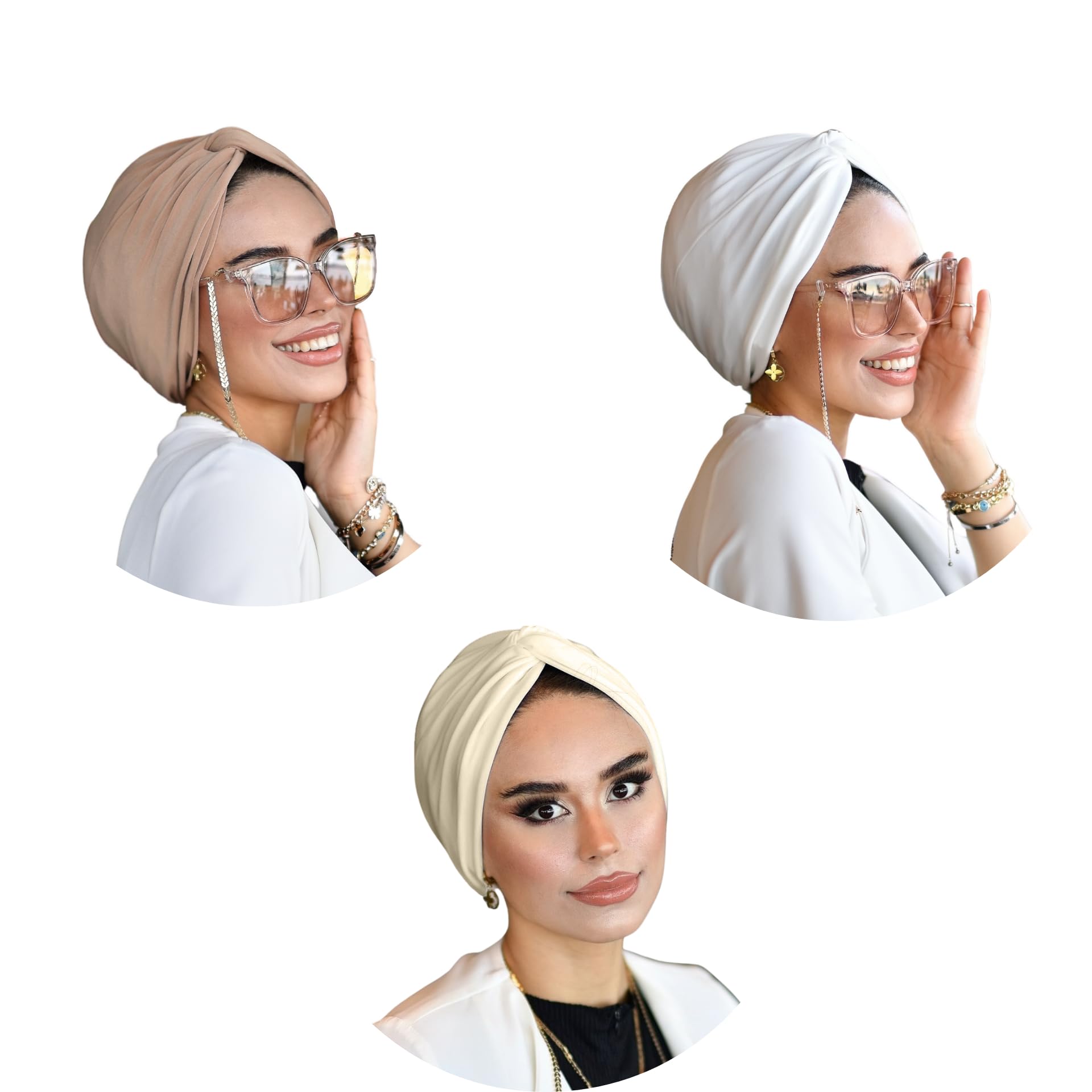 Knot Turban for Women, 3 PCS Breathable Instant