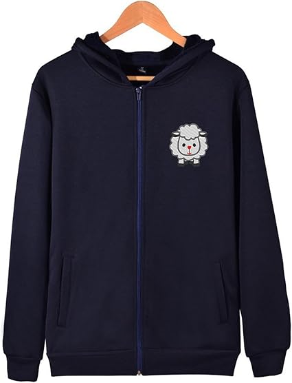 Amazon.com: Sxiuyou Cute Little Sheep Zip Up Hoodie Long Sleeve Soft Sweatshirt Side Pocket 
