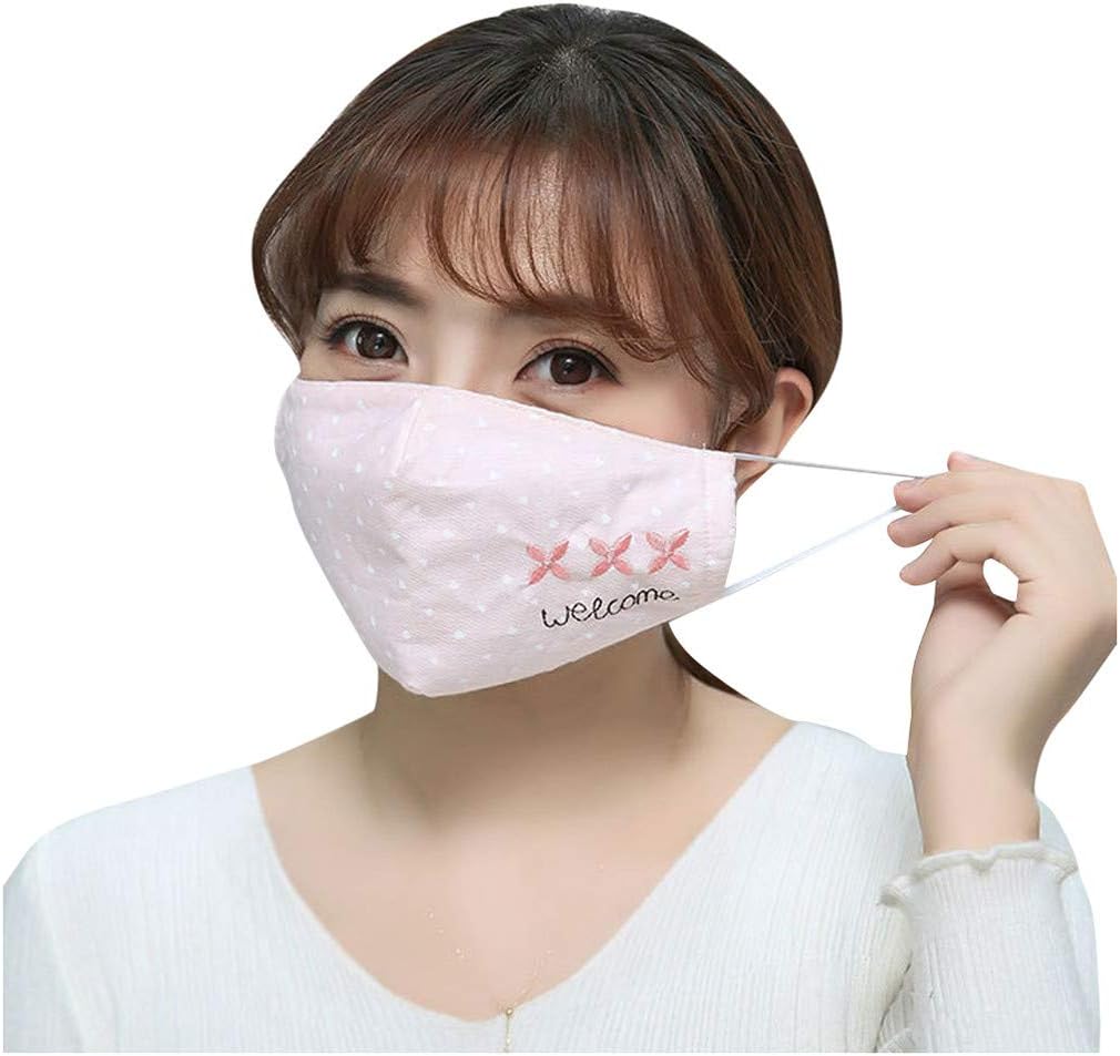 Fashion Mask – Letter Print, Washable, Reusable Masks – Protection Outdoor from Dust, Anti-ultraviolet, Pet Dander, Other Airborne Irritants (Beige,One size)